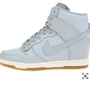 Heeled wedged Nike sky blue Gray dunks